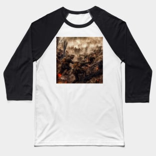 Brave Soldier in War  Powerful Military Artwork Baseball T-Shirt